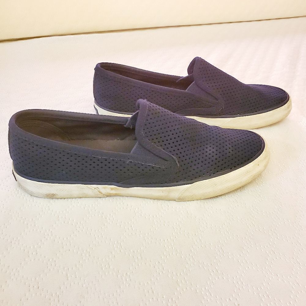 Sperry Pier Sider Navy Blue Shoes Size 8.5 M
